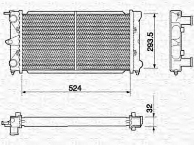MAGNETI MARELLI 350213645000 -  Радиатор, охлаждение двигателя